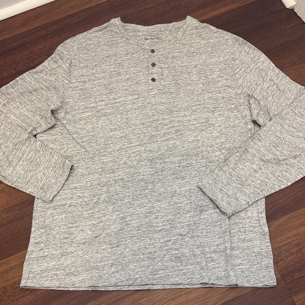 Stylish Long Sleeve Gray Henley for Men